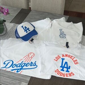 White and Blue Dodgers Bundle Set